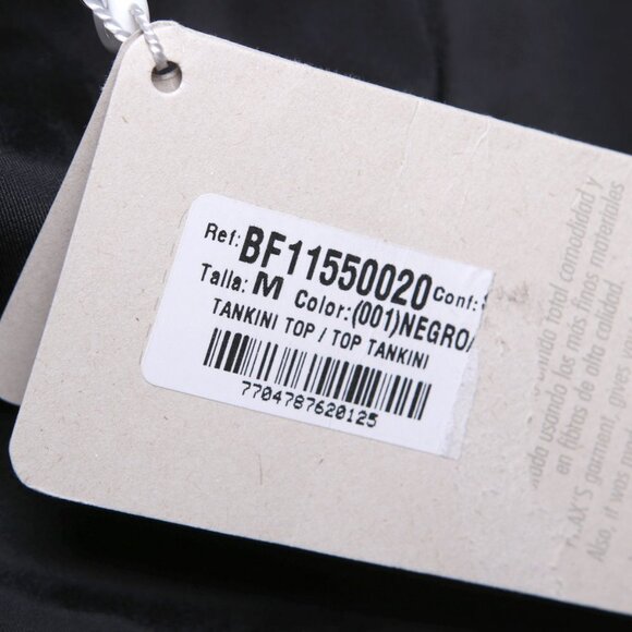 PHAX Halter Tankini Swimsuit Bikini Top Tie V-Neck Stretch Black NEW - Picture 6 of 8